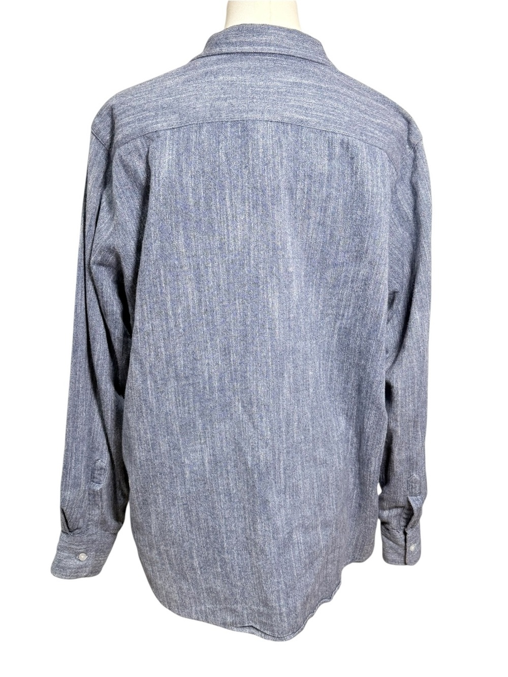 Frank & Eileen EILEEN Washed Indigo Flannel Button Down Shirt Size Medium - Picture 6 of 12